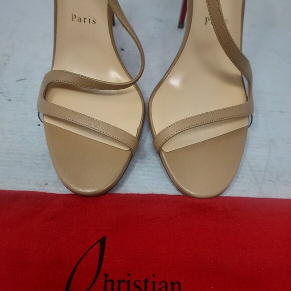 CHRISTIAN LOUBOUTIN Rosalie Strass Nude Strappy Heel Sandal - Picture 9 of 16